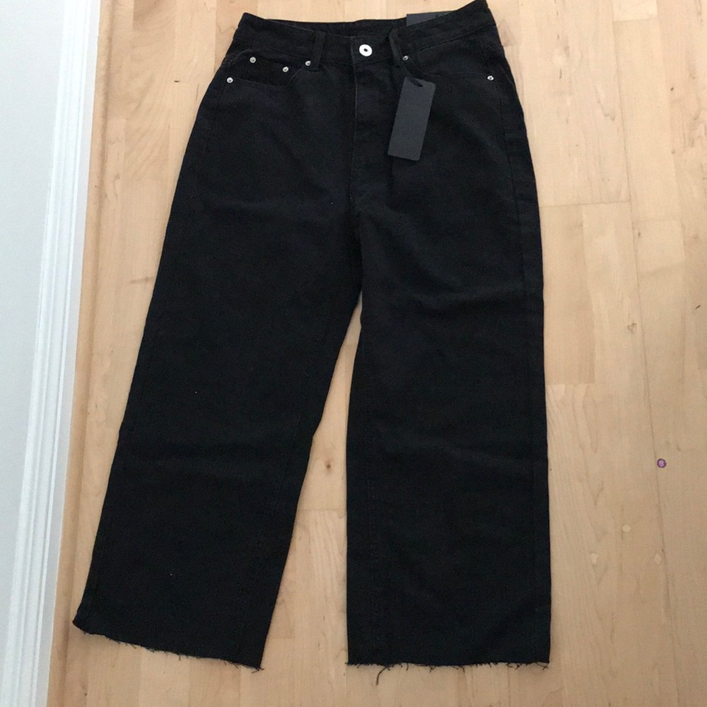 black high rise jeans